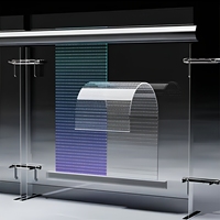 Şeffaf LED Film P10 Esnek Kendinden Yapışkanlı LED Ekran Kapalı Alanlar İçin Alışveriş Merkezi Perakende Mağaza Vitrini Video Duvar Paneli