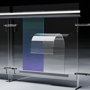 Pellicola <span class=keywords><strong>LED</strong></span> Trasparente P10 Flessibile Autoadesiva per Schermi <span class=keywords><strong>LED</strong></span> da Interno per Centri Commerciali, Negozi e Pannelli Video - Product Image 2