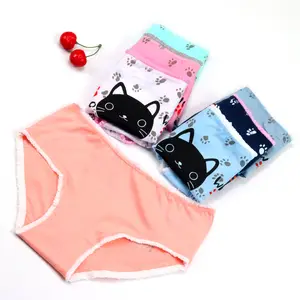 Kids Panties With Print For Girls Children's Underwear Baby Underpants Child  Young Girl Briefs Girl's Kid Toddler Cute Knickers Color: Cherry, Kid Size:  100