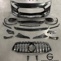 Pare-chocs de voiture W177 pour Mercedes Benz Classe A W177 2019-2025 A180 A200 A220 A35 AMG Facelift A45 AMG Pare-chocs avant de voiture Grille de voiture