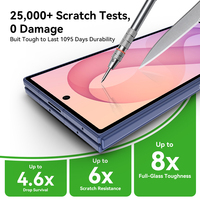 Protection d'écran en verre trempé HD transparent 9H pour Samsung Galaxy S26 S25 S24 Ultra/Plus, couverture intégrale, résistant aux rayures