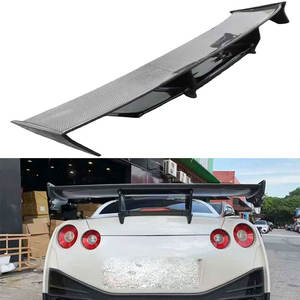 Aileron de coffre arrière en fibre de carbone véritable style TS avec lumière LED <span class=keywords><strong>rouge</strong></span> pour Nissan <span class=keywords><strong>GT</strong></span>-R R35 09-25 - Product Image 6