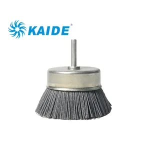 Wholesale 90mm Abrasive Nylon Cup Drill Brushes Cleaning Tool with Shaft