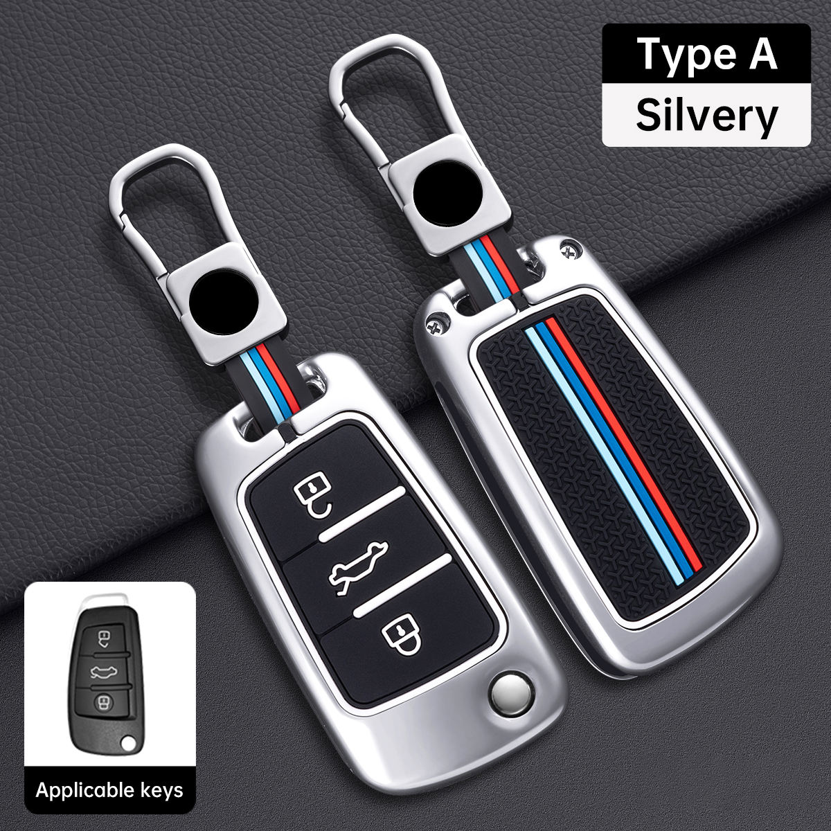 Type A-argenté + boucle en métal