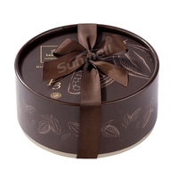 Boîte à chocolats rondes personnalisées avec logo, finition brillante, gaufrage, recyclable, coffret cadeau de luxe vide pour chocolats
