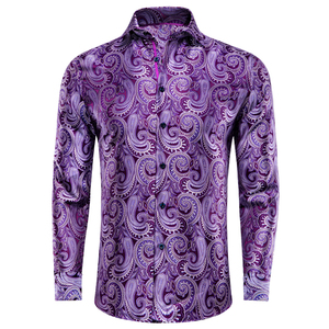 strapless open back dress Byzantium Purple Formal Prints Premium Cotton Shirt For Men