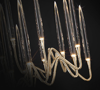 Lustre en cristal décoratif contemporain personnalisé de luxe pour la maison et le bureau avec éclairage LED