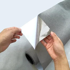 Nouveau textile personnalisé peler et coller papier peint solide papier de contact vantage tissu papier peint auto-adhésif