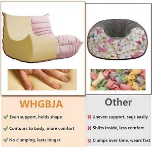 Modern Modüler Fasulye Torbası Kanepe Sıkıştırılabilir Puf Sünger Sandalye Apartman İçin Bölmeli Yatak Çerçevesiz Oturma Odası İçin Dinlenme Koltuğu - Product Image 2