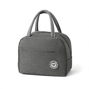 Sac à déjeuner isotherme en tissu Oxford avec pendentif, tissu épaissi, résistant à l'eau, écologique, pliable et portable - Product Image 3