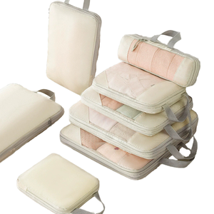 Juego de 5 Cubos de Compresión <span class=keywords><strong>para</strong></span> Viaje de Gran Capacidad, <span class=keywords><strong>Bolsas</strong></span> de Almacenamiento Expandibles de Poliéster <span class=keywords><strong>para</strong></span> <span class=keywords><strong>Ropa</strong></span>, Maletas y Equipaje - Product Image 1