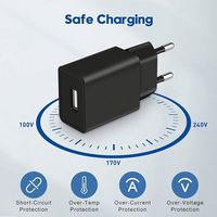 Adaptateur de voyage universel mini 5W 10W avec prise EU, chargeur mural USB portable 5V 1A 2A, alimentation domestique, prise 1A