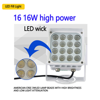 Reflector LED Estroboscópico IP66 de 16W, 5000K-7000K, Blanco, Temperatura de Color RGB, Lámpara Inteligente para Tráfico, para Reconocimiento de Matrículas