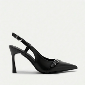 <span class=keywords><strong>Scarpe</strong></span> da <span class=keywords><strong>Donna</strong></span> Nere in Vernice con <span class=keywords><strong>Tacco</strong></span> <span class=keywords><strong>a</strong></span> Spillo e Cinturino Posteriore, Punta Affusolata, Eleganti per Ufficio e Cerimonie, Ideali per l'Ingrosso - Product Image 1