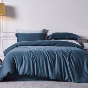 Taie d'oreiller grise de luxe satin queen size 180cm fibre de lyocell couleur unie drap de lit vert ensemble de literie grossiste - Product Image 6