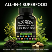 Complément Alimentaire Marque Blanche Complexe de Mousse de Mer avec Fucus et Curcuma pour la Santé Thyroïdienne et le Soutien Énergétique 60 Capsules