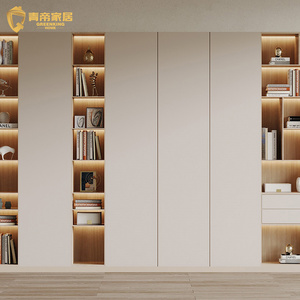 Librero de Madera Moderno y Minimalista, Personalizado, <span class=keywords><strong>con</strong></span> Iluminación <span class=keywords><strong>LED</strong></span> Integrada, de Gran Capacidad, para Villa de Lujo - Product Image 1