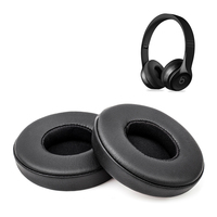 Coussinets d'oreille de remplacement en éponge douce, coussinets d'oreille pour casque, coussinets d'oreille en cuir protéiné, mousse à mémoire de forme pour Beats Solo 2 3