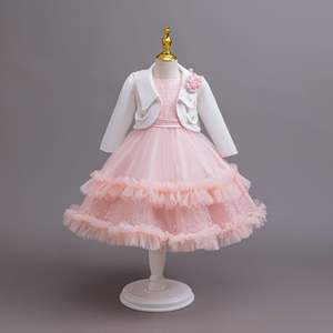 MQATZ Vestido de Princesa Floral em Camadas de Alta Qualidade para Meninas Estilo Formal para Festa de Aniversário e Apresentação de Crianças 12019 - Product Image 3