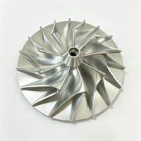 Impulsor Mecanizado por CNC de Alta Calidad, Piezas de Turbina Metálicas de Precisión con Diseño de Aspas Complejas