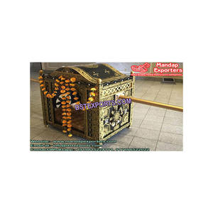 India matrimonio musulmán estilo Doli oro de boda de madera Doli de Metal de oro de boda Doli - Product Image 1