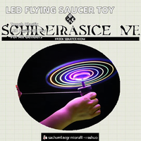 Disque volant SA Magic, jouet électronique lumineux pour enfants de 2 à 4 ans, en plastique ABS, à tirer par cordon, LED clignotante, avec fil de maintien, unisexe, pour l'extérieur