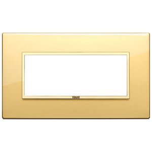 Vimar 5M BS Plate Shiny Total Gold 17.65x10.7x1.85 Wall <b>Switch</b> Cover - Product Image 1