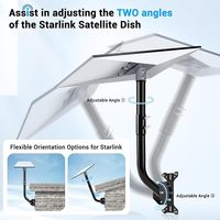 Système d'antenne Starlink Gen 3 réglable pour montage sur toit, plaqué zinc, pour une réception de signal supérieure, communication par satellite durable