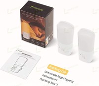 Veilleuse LED LOHAS AU Standard 1W 3000K à brancher sur prise murale, capteur crépusculaire, intensité réglable, pour chambre à coucher, salle de bain