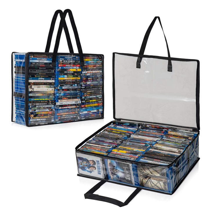 Dvd-Opbergzakken Bevatten 40 Dvd 'S Elke Handige Doorzichtige Pvc-Opbergtas Voor Media-Dvd-Houder Organizer