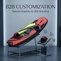 Planche de surf électrique TopSelling Crimson Neon Jetboard avec double repose-pieds, pour la course nautique, alimentée par batterie, DDP