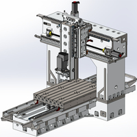 Centre d'usinage CNC à portique GMF4028R avec broche carrée, machine de découpe de métal à haute rigidité