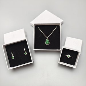 Sliding <b>Drawers</b> <b>Pull</b> Handmade Recyclable Rigid Jewellery Packaging Boxes Glossy Lamination Sponge Lining for Necklace Ring - Product Image 2