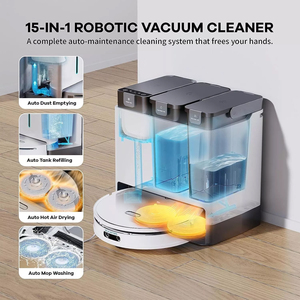 Robot aspirateur 5200 mAh avec navigation laser DToF dissimulée, nettoyage et serpillière, avec station de vidage automatique - Product Image 2