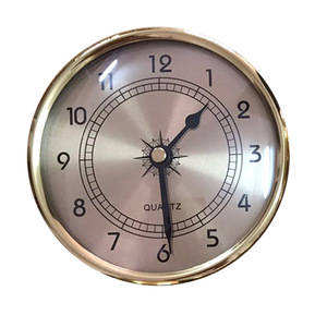 Alarme com painel de ouro para decoração de quartos de bebês, termômetro higrômetro de parede com barraômetro sem fio de 90 mm - Product Image 2