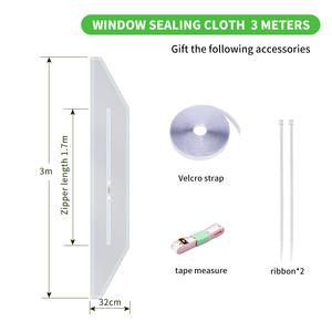 Climatisation portable en tissu polyester à fermeture éclair manuelle de 3 mètres, design durable et écologique pour une <span class=keywords><strong>installation</strong></span> facile sur la fenêtre - Product Image 2