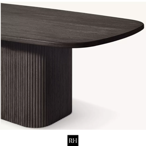 MULHOLLAND RECTANGULAR <b>Table</b> RH Style furniture <b>Solid</b> <b>Wood</b> Dining <b>Table</b> - Modern Indoor Furniture for Kitchen & Living Room - Product Image 4