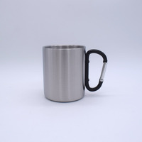 Mug isotherme portable en acier inoxydable 18/8 à double paroi avec logo personnalisé pour le camping, la randonnée, le sport, le bureau et les voyages