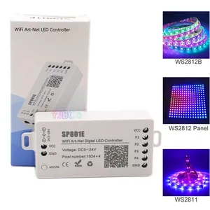 SP801E Wifi Art-Net 매직 LED 컨트롤러 5-24V LED 매트릭스 패널 모듈 WS2812B WS2811 라이트 스트립 조광기 APP 제어 iOS 안드로이드