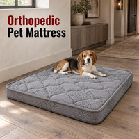 Matelas orthopédique pour chien avec étiquettes personnalisées, emballage et housse extérieure amovible lavable pour gammes de marques personnalisées