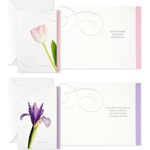 Tarjetas de <span class=keywords><strong>flores</strong></span> de simpatía surtidas elegantes promocionales de 4 diseños con sobre para dar regalos especialmente adecuadas para enviar a un amigo - Product Image 4