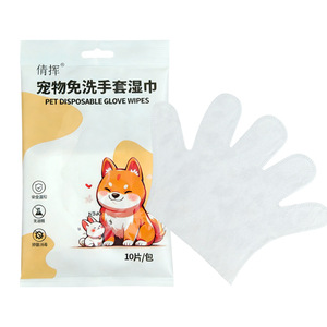 Toallitas desechables para mascotas, paquete de 6, paquete de 10, para limpieza de perros y gatos, fórmula suave, tela no tejida - Product Image 5