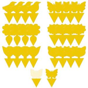 Piège à <span class=keywords><strong>papillons</strong></span> ou d'autres dessins animés, double face, collant, bleu et jaune, design de bande dessinée - Product Image 1