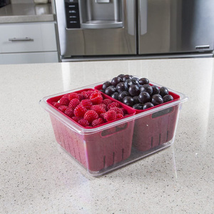 <strong>Twin</strong> Colander Stackable Food Storage Organize Refrigerator Organizer <strong>Bin</strong> for Fridge, Freezer, and Pantry Kitchen - Product Image 4