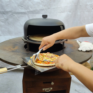 Four à pizza portable pour barbecue, double grande taille, en acier Corten, à fixer sur un réchaud de camping ou un four à bois, pour extérieur - Product Image 5