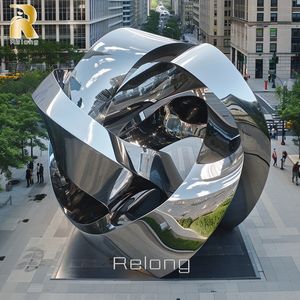 Sculpture de rondin en acier inoxydable de grande taille pour l'extérieur, nouveau design - Product Image 2