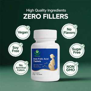 أقراص حمض الفوليك والحديد الحلال المضادة للإجهاض بالفيتامينات ، أقراص حمض الفوليك للنساء الحوامل - Product Image 3