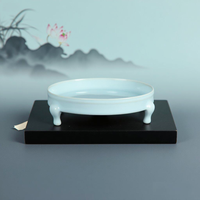 Offre Spéciale Décoration en céramique de luxe chinois Ru four porcelaine ornement décoratif article cadeau décoration de maison et de bureau