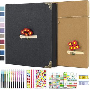 Álbum de Recortes 8x10 Pulgadas, Álbum de Fotos DIY, Tapa Dura, Papel Kraft, Libro de Recuerdos para Bodas, Aniversarios, Viajes, Familia - Product Image 2