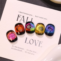 DANNYCOLL Feux d'artifice Cats Eye Nail Gel Vernis Haute Pigment Clignotant Cat Eye Gel Polish